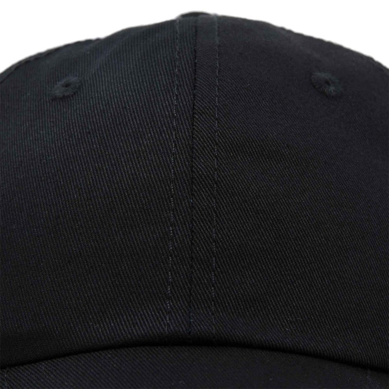 DALIX Unisex Youth Childrens Cotton Cap Adjustable Plain Hat - Unstructured (Black) - Image 2